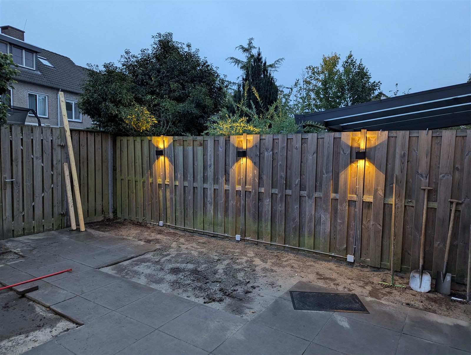 Aangelegde tuinverlichting